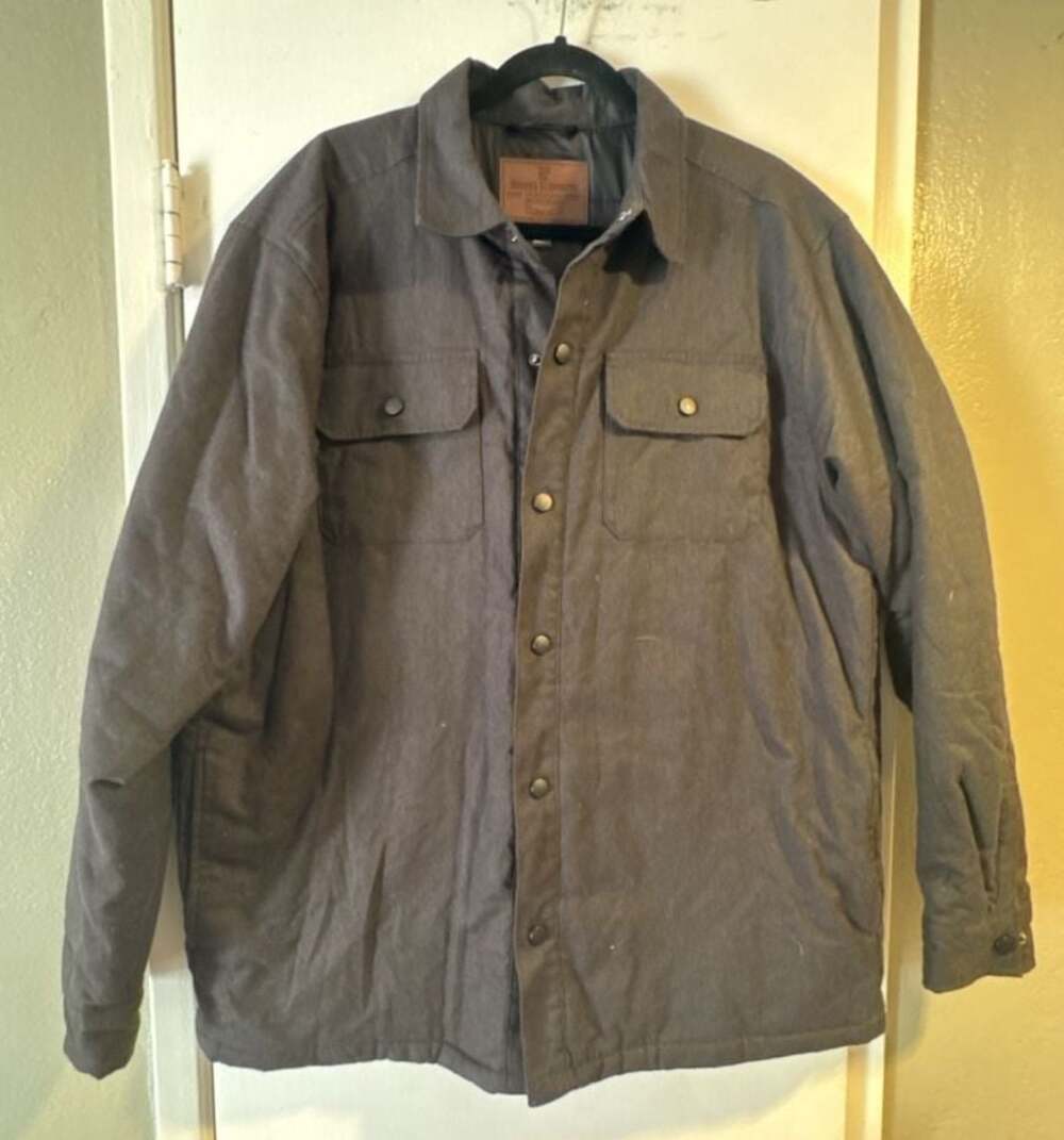 Rugged Elements Men's Quilted Button-Down Shirt Jacket